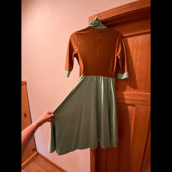 Elhoffer design Star Wars retired “Galactic Asset” Grogu  disneybound wrap dress - Picture 5 of 8